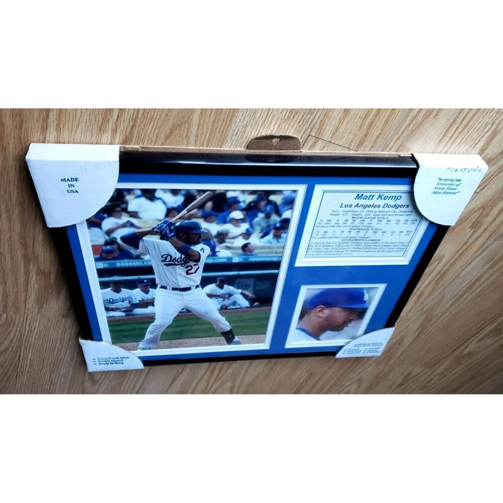 Los Angeles Dodgers MATT KEMP Framed Photos W/Glass Double Matted 14X11X3/4